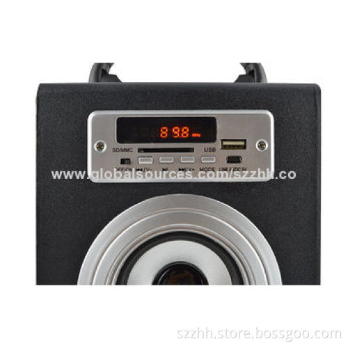 Wooden Case Outdoor Bluetooth Speaker with Microphone, Can Make Customers' Design